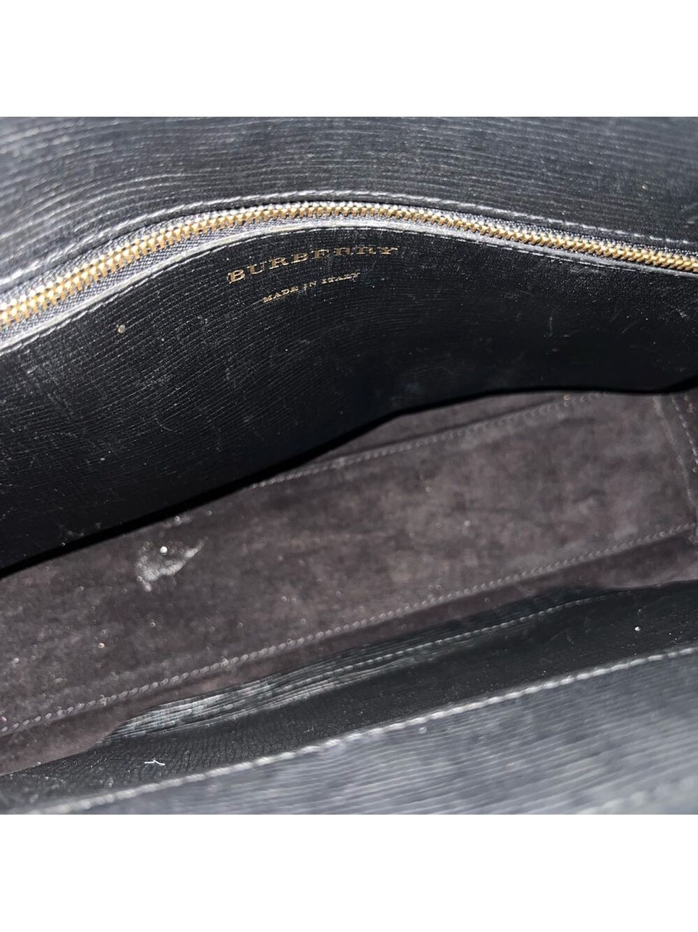 Burberry Vintage Black Leather Crossbody Bag with Brown Buckle Strap Designer - Picture 10 of 10